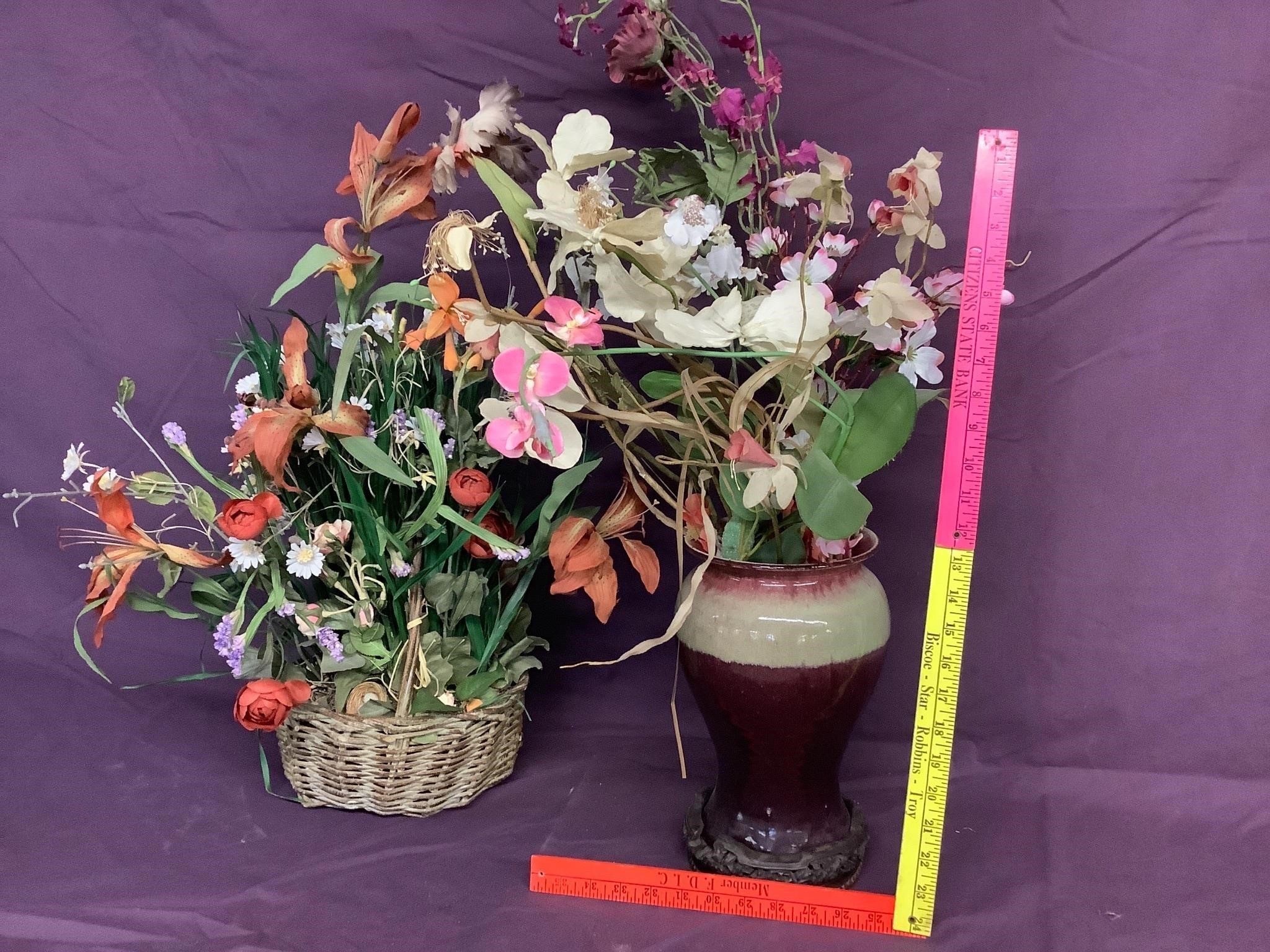 Pottery vase- flower arrangments