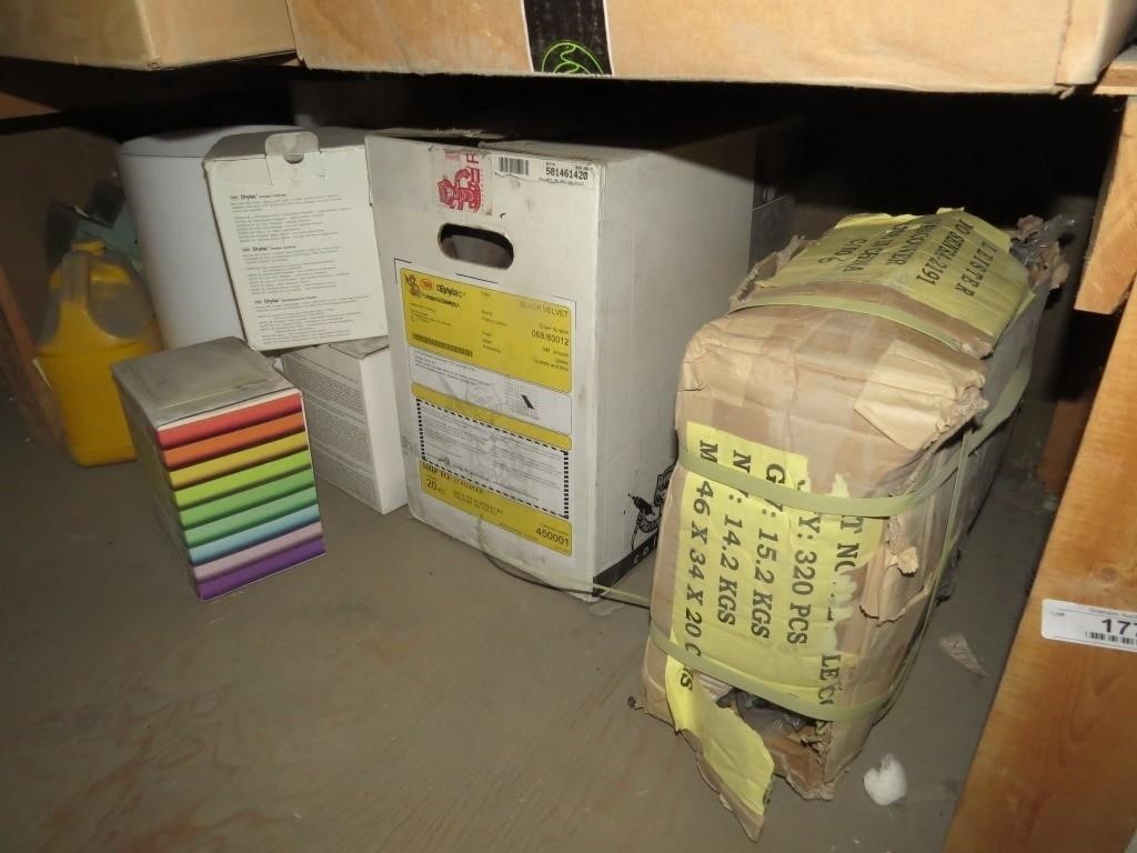 Two Shelves Of 6 Boxes Of Powder Coating Powders