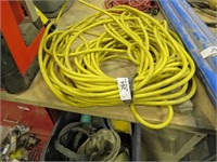 Yellow Extension Cord, High Guarge, Triple Outlet