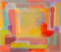 Robert Duran Abstract Acrylic on Canvas, 1973