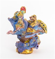 Eva Bouzard-Hui Abstract Composition Art Pottery