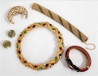 Ciner Gem-Set Gold-Tone Costume Jewelry, 5 Pieces