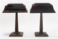 H.G. McFaddin & Co. Emeralite Glass Desk Lamps, 2