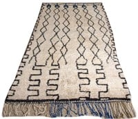 Moroccan Berber Shag Wool Rug, 8' 6" x 4' 4"