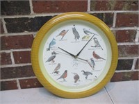 13" Round Chirping Bird Clock