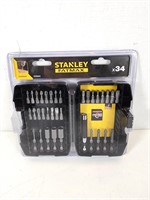 NEW Stanley Fat Max 34pc Drill Bit Set