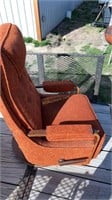 Retro vintage orange recliner chair