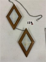 Glass and Copper Hanging Piece 8" x 4.5"Each