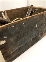 Old Wooden Box Full of Old Tools