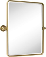 TEHOME 20 x 24 inch Farmhouse Gold Pivot MIRROR