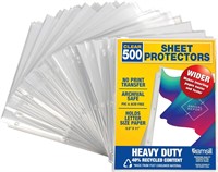 500 Pack Heavy Duty Clear Sheet Protectors