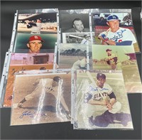 10 Autographed Signed Baseball Photos & COA's