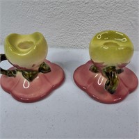 2 HULL CANDLE HOLDERS