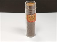 Roll of 1954-S wheat Pennies