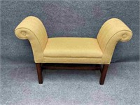 Upholstered Bench with Arms