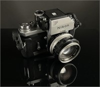 Nikon F w/ Nikkor-S 5.8cm f/1.4 Lens and Case