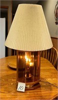 80's Glass and Wood Lamp