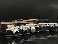 Instant Collection of 5 Soviet Zorki Cameras