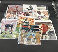 10 Autographed Signed Football Photos (some COA's)