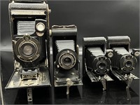 Lot of Kodak Folding Cameras, No. 2-C, Vest, Brown