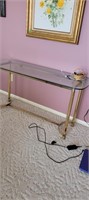 Glass Top side table -approx 18×52