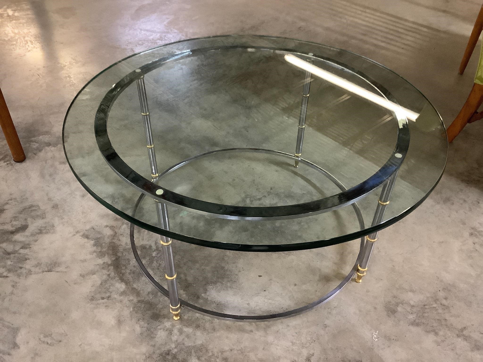 36” round -18” high (3/4” glass) table