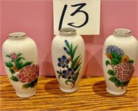 3 Homco Small Vases