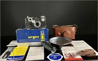 Argus C3 Camera case, accessories, manual, box