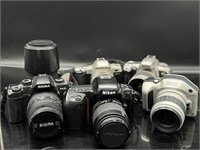 Lot of 5 SLRs, Sigma, Nikon, Pentax