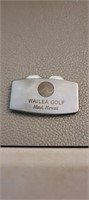 Golf Divet tool with 2 ball markers- Wailea Golf