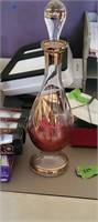 Gold and Rose colored vintage decanter