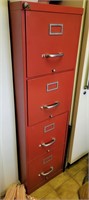 red 4 drawer filing cabinet