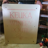 KEUKA winery route sign 
30"x 36"