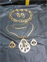 2 Necklaces with Matching Earrings