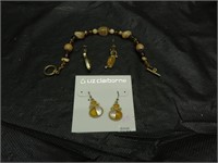 2 Pair Liz Claiborne Earrings & Bracelet