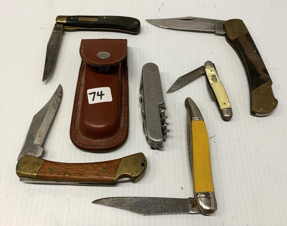 6 Pocket Knives (see photo)