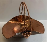 Copper Plated Basket (11" W x 9" H)