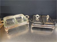 (2) Vintage Silverplate Servers
