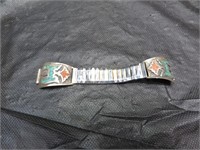 Watch Band (Turquoise & Coral Thunderbird Cuffs)