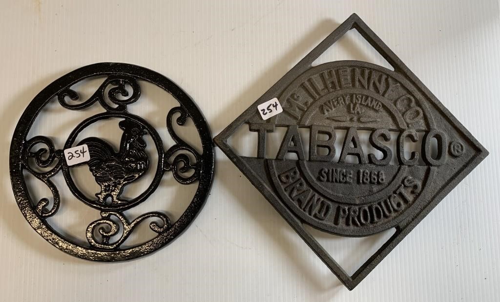 2 Cast Iron Trivets (See photo) NO SHIPPING