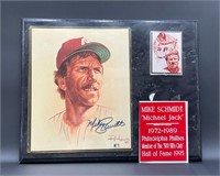 Mike Schmidt "Michael Jack" HOF Autographed Plaque