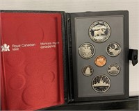 1984  Canadian   7 Coin Set in Case (moose)