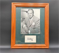 Bob Hope Framed Autograph & Photo