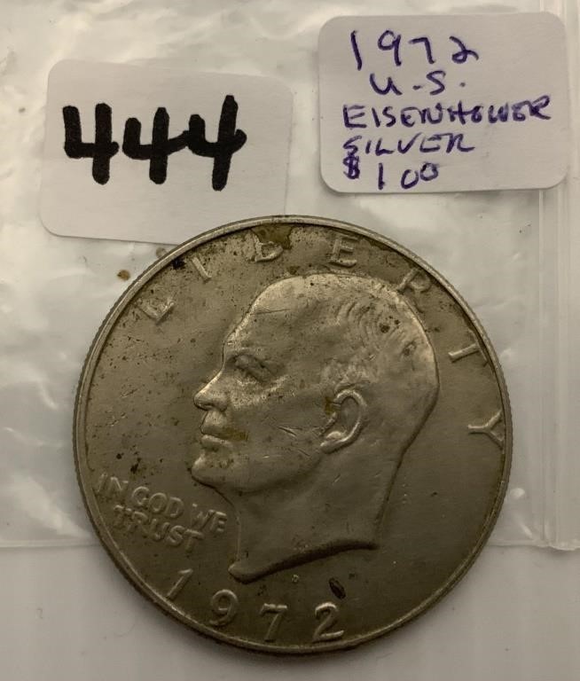 1972 Eisenhower Silver One Dollar Coin