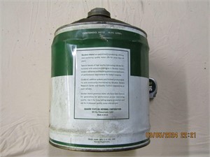Quaker State 5 gallon Can Advertising Lot