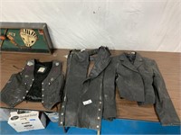 Leather Vest, Jacket, Chaps