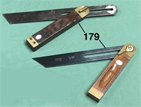 Two sliding bevels: Stanley No. 25 & rosewood hand