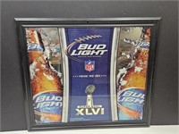 BUD LIGHT Superbowl NFL Mirror Sign  32 x 28"