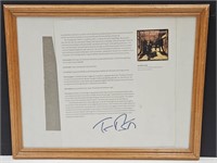 Autographed Tom Petty Framed Picture