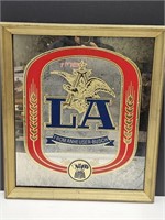 LA Beer Framed Beer Advertising 18 x 20"